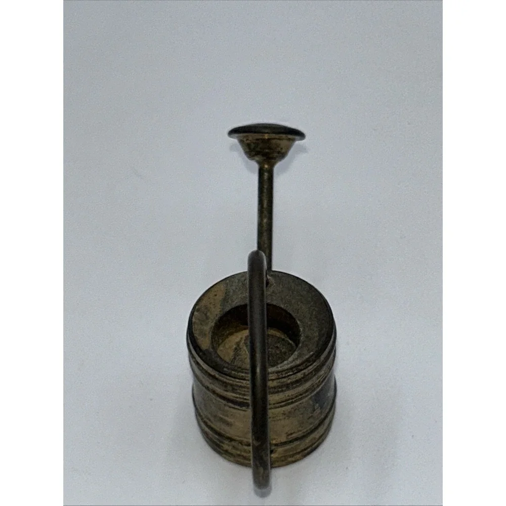 Vintage Mini Miniature Small Solid Brass Watering Can Heavy